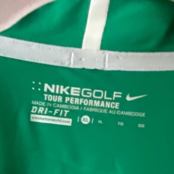 Nike Golf Men’s Sz XL Green Dri-fit Contrasting Mesh Breathable Panels Polo - Picture 4 of 4